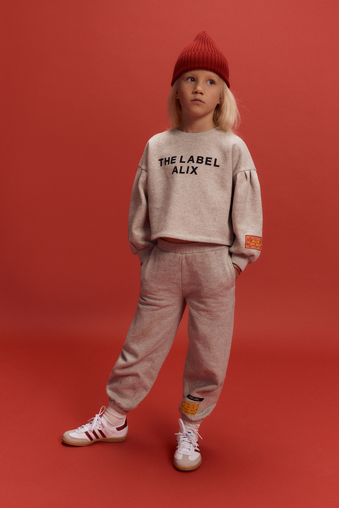Alix the label Alix mini -kids knitted strass logo sweater