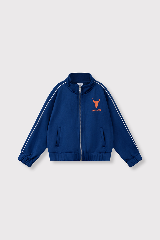 Alix the label Alix mini -kids knitted training jacket blue