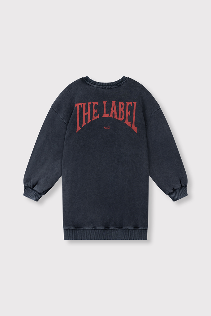 Alix the label Alix mini -kids  sweater dress charcoal grey