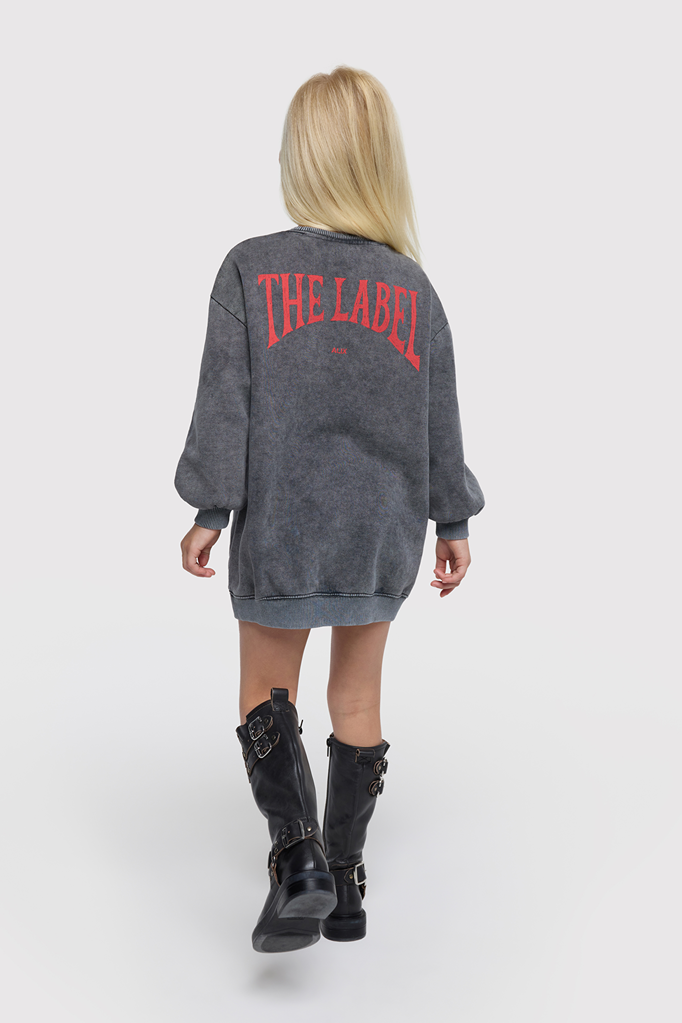 Alix the label Alix mini -kids  sweater dress charcoal grey