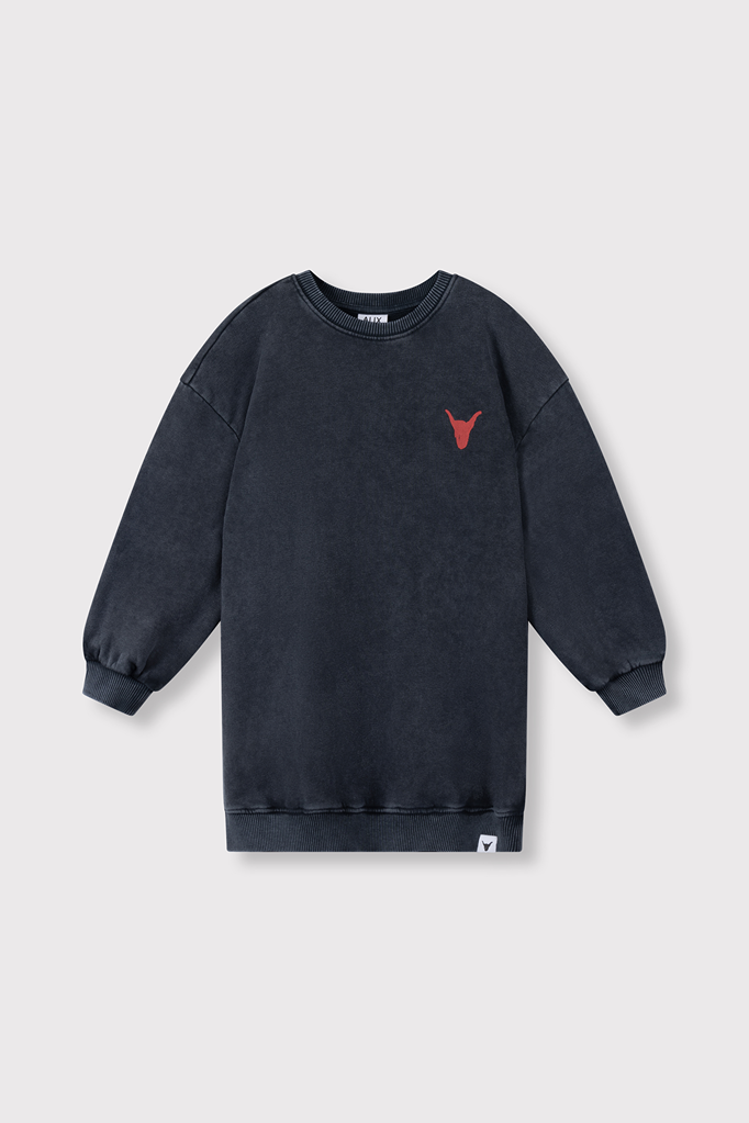 Alix the label Alix mini -kids  sweater dress charcoal grey