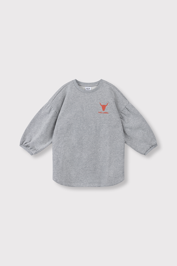 Alix the label Alix mini -kids knitted sweater dress grey