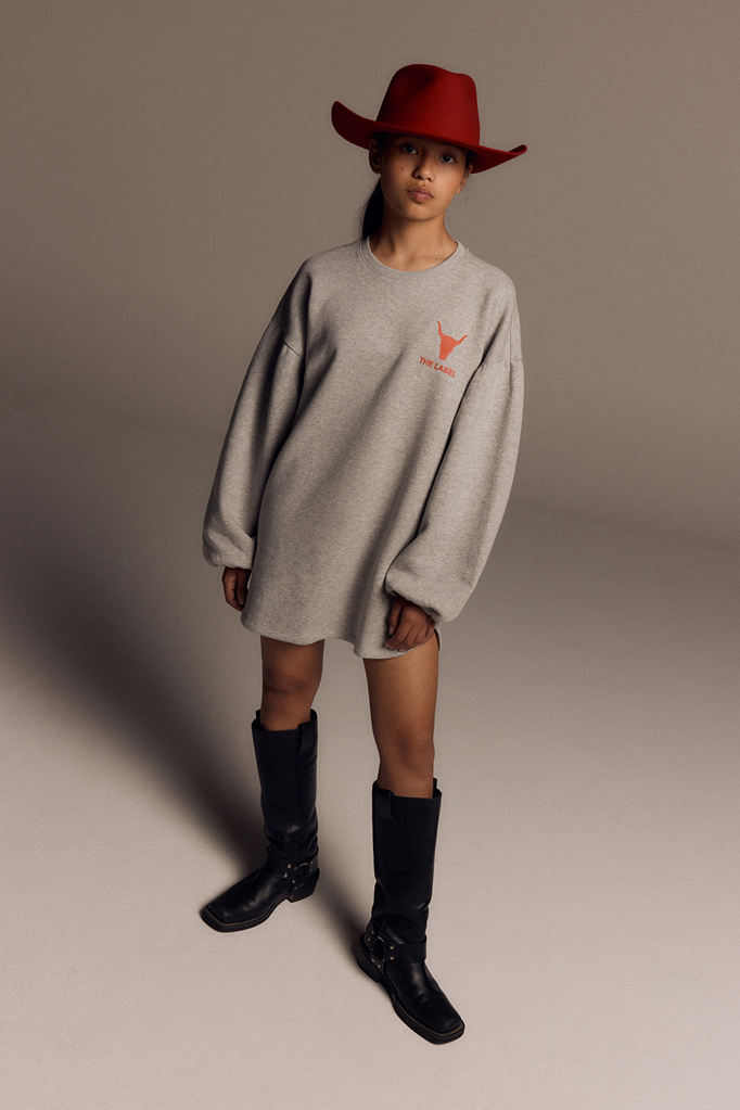 Alix the label Alix mini -kids knitted sweater dress grey