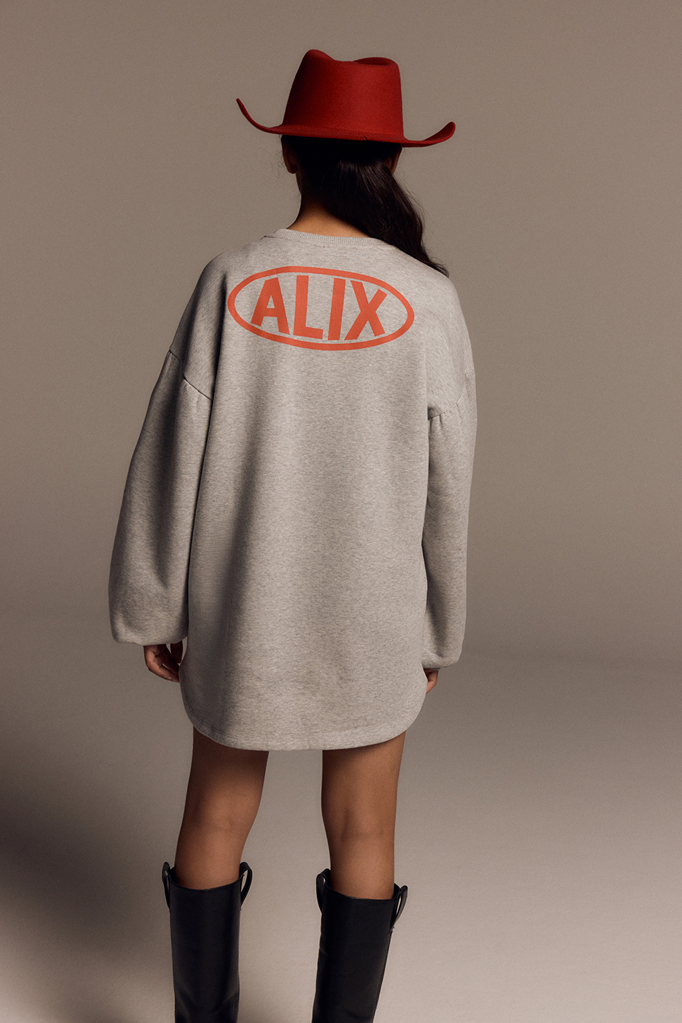 Alix the label Alix mini -kids knitted sweater dress grey