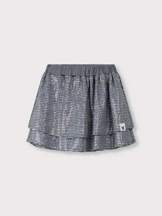 Alix the label Alix mini -kids knitted sparkle skirt silver Alix the label Alix mini -kids knitted sparkle skirt silver