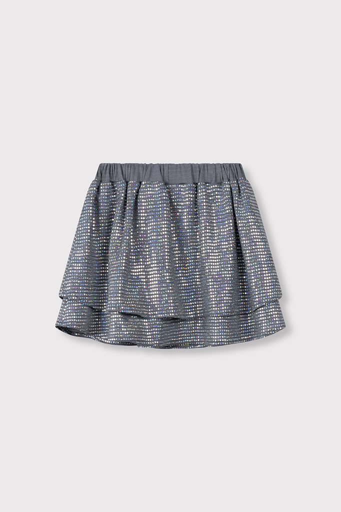 Alix the label Alix mini -kids knitted sparkle skirt silver