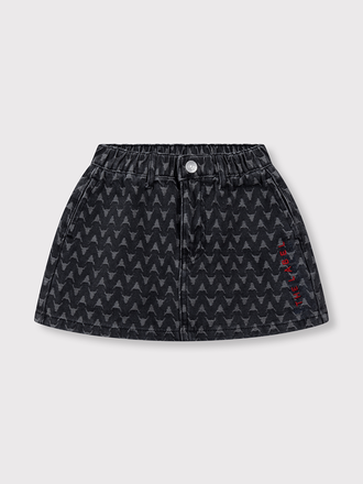 Alix the label Alix mini -kids woven bull skirt grey Alix the label Alix mini -kids woven bull skirt grey