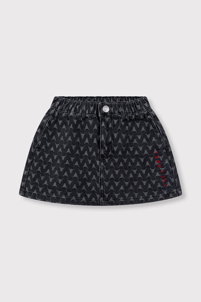 Alix the label Alix mini -kids woven bull skirt grey
