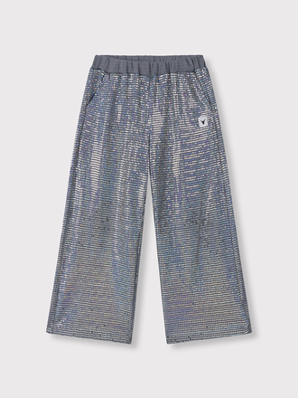Alix the label Alix mini -kids  wide leg sparkle pants sliver Alix the label Alix mini -kids  wide leg sparkle pants sliver