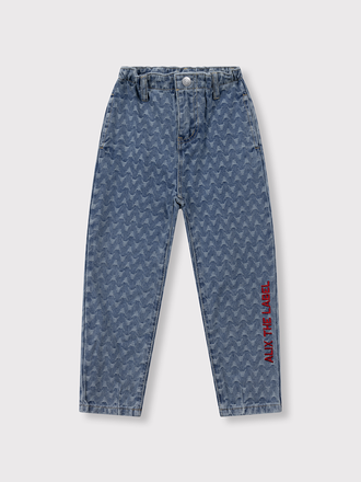 Alix the label Alix mini -kids woven tapered bull denim pants Alix the label Alix mini -kids woven tapered bull denim pants