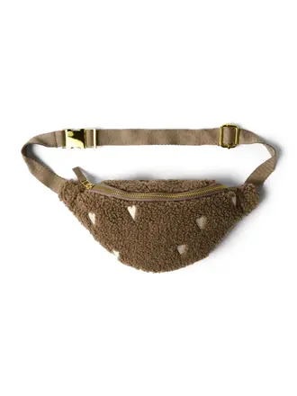 studio noos Studio Noos - mini fanny pack  teddy hearts brown