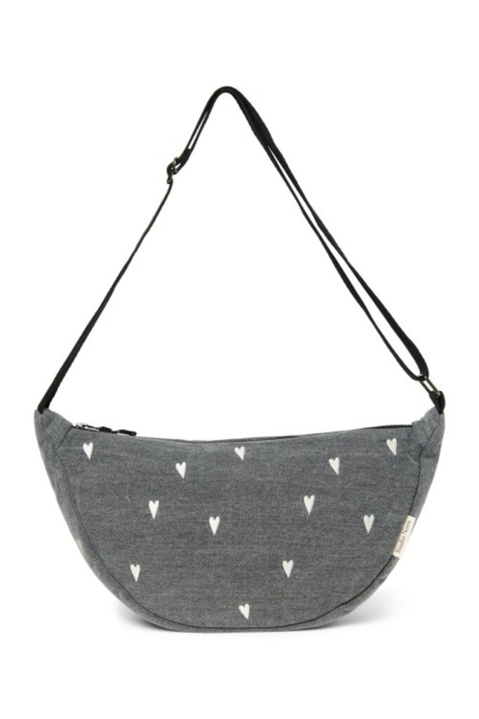 studio noos Studio Noos -Denim Adult Fanny Pack grey hearts