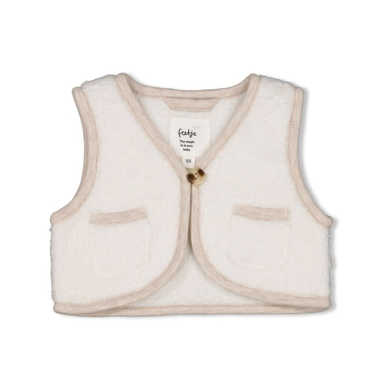 Feetje Feetje - Teddy gilet offwhite