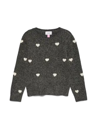 Vero moda girl Vero moda girl - Sweat grey hearts