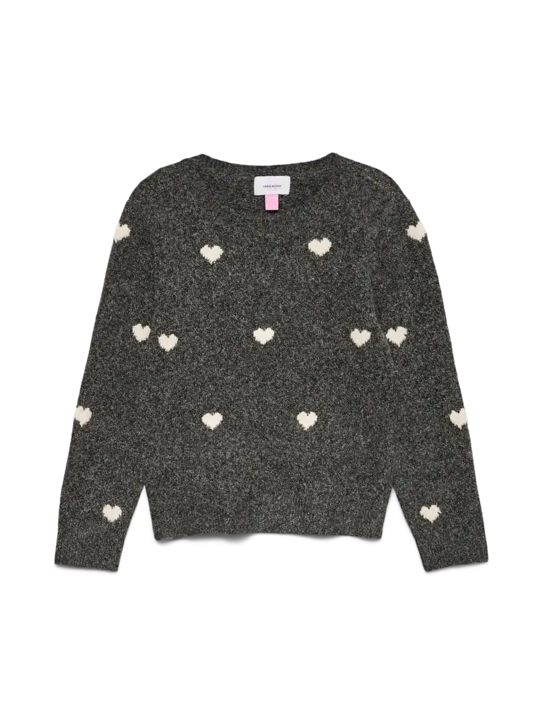 Vero moda girl Vero moda girl - Sweat grey hearts
