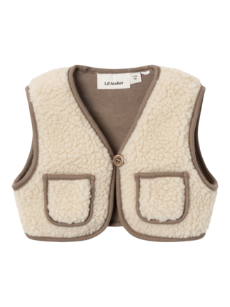 Lil' Atelier Lil Atelier- baby jono sherpa gilet birch
