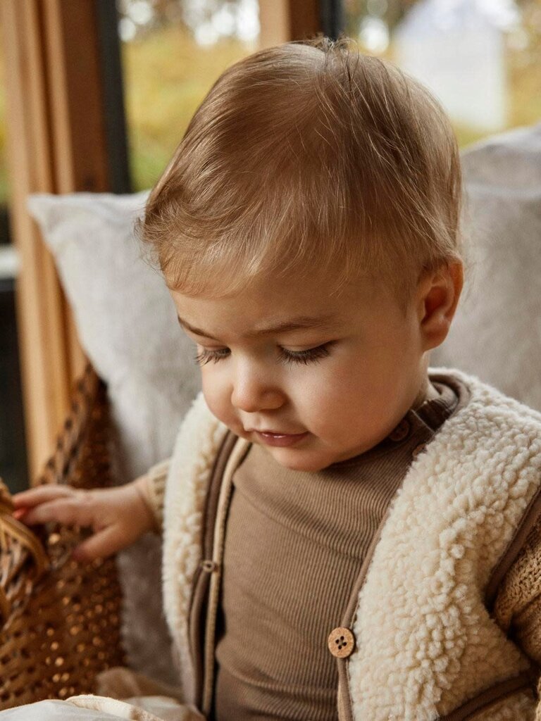 Lil' Atelier Lil Atelier- baby jono sherpa gilet birch
