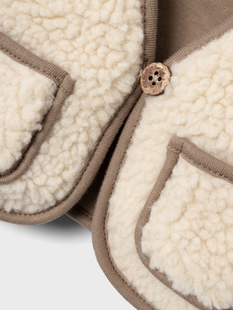 Lil' Atelier Lil Atelier- baby jono sherpa gilet birch