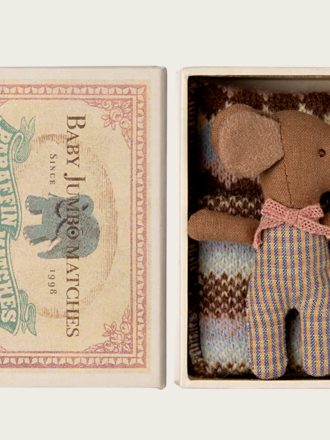 Maileg Maileg - Sleepy wakey baby mouse in matchbox Rose Maileg Maileg - Sleepy wakey baby mouse in matchbox Rose