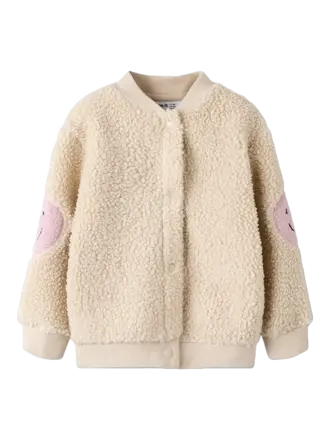 Name It Name  it - Teddy smiley cardigan pink