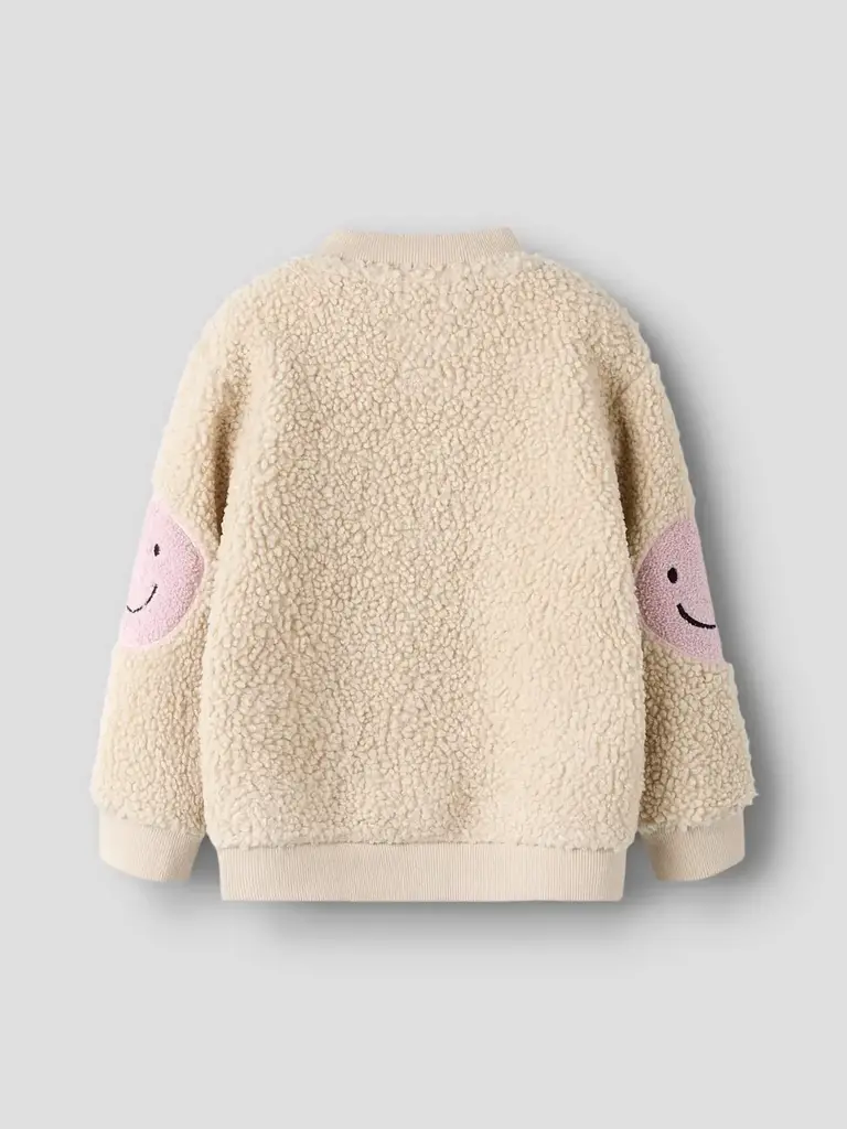Name It Name  it - Teddy smiley cardigan pink