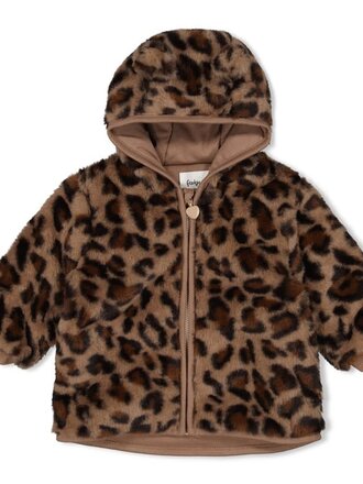 Feetje Feetje - Teddy jasje leo taupe Feetje Feetje - Teddy jasje leo taupe