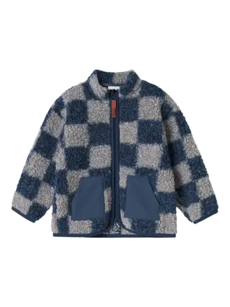 Name It Name it - Teddy jacket checkerboard blue