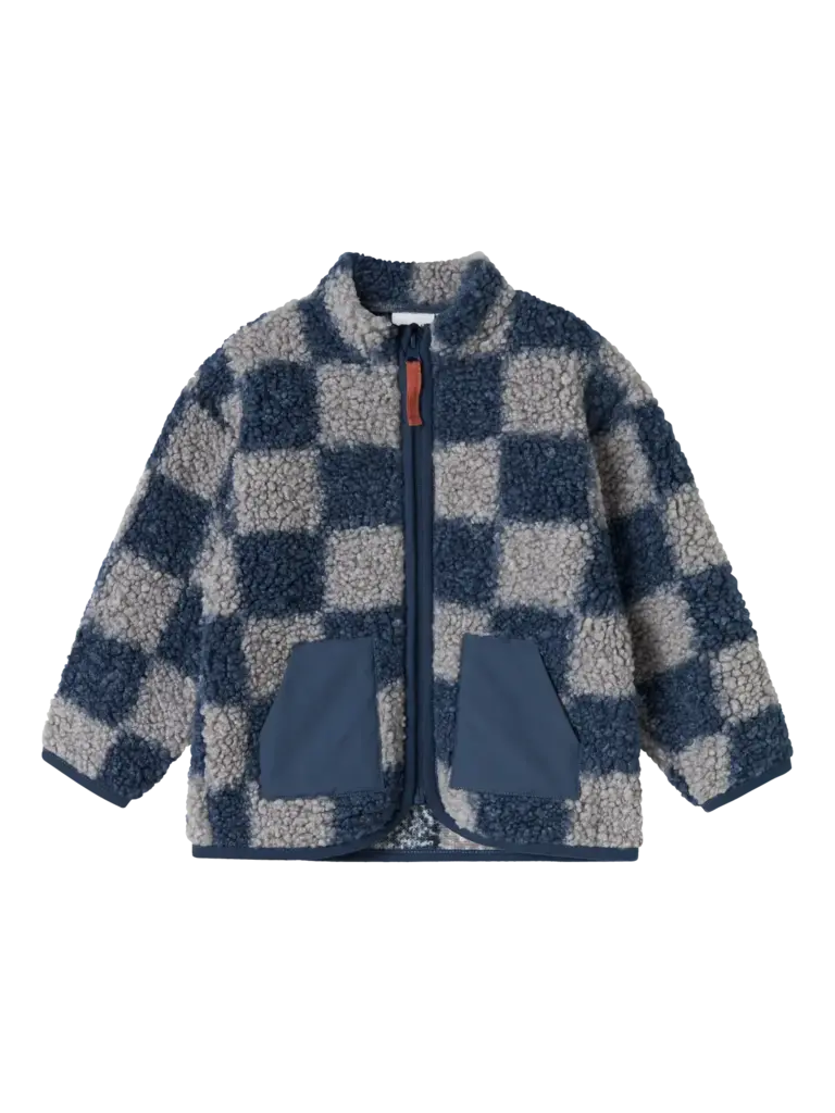 Name It Name it - Teddy jacket checkerboard blue