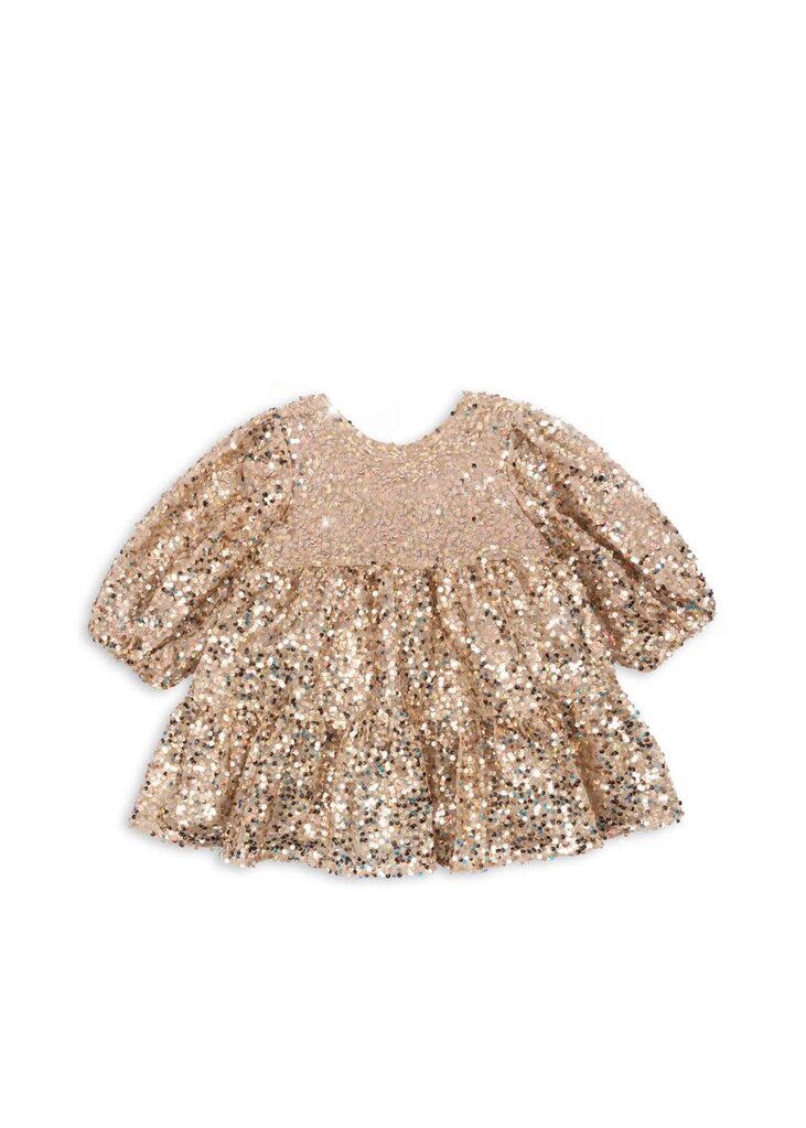 Konges Sløjd Konges Slojd - Lila Sequins bow dress gold