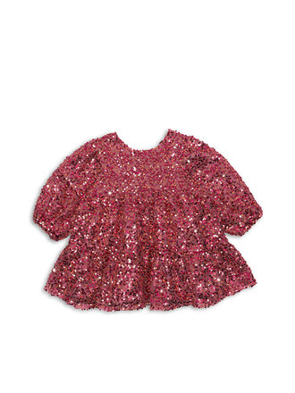 Konges Sløjd Konges Slojd - Lila Sequins bow dress sangria Konges Sløjd Konges Slojd - Lila Sequins bow dress sangria