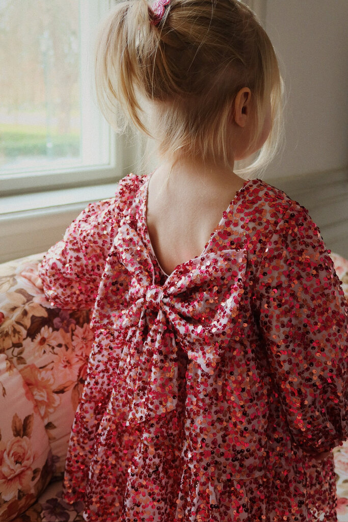 Konges Sløjd Konges Slojd - Lila Sequins bow dress sangria