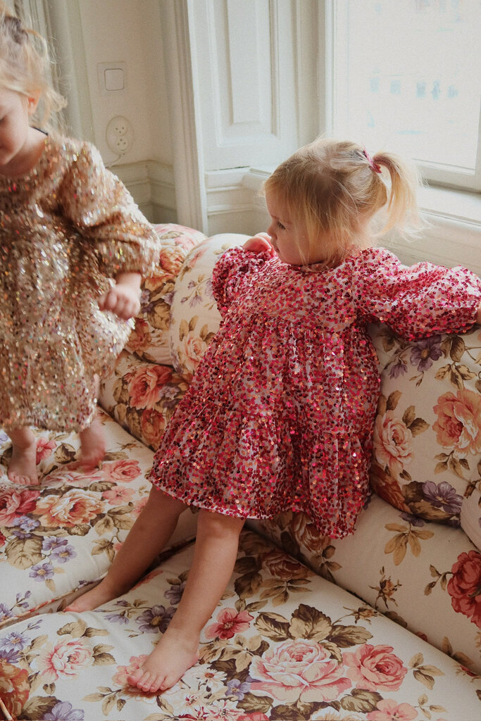 Konges Sløjd Konges Slojd - Lila Sequins bow dress sangria