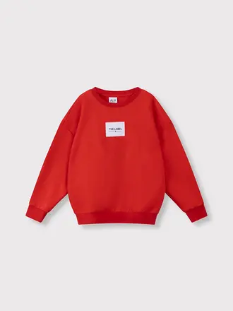 Alix the label Alix mini -KIDS LABEL SWEATER RED