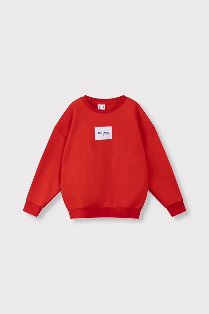 Alix the label Alix mini -KIDS LABEL SWEATER RED
