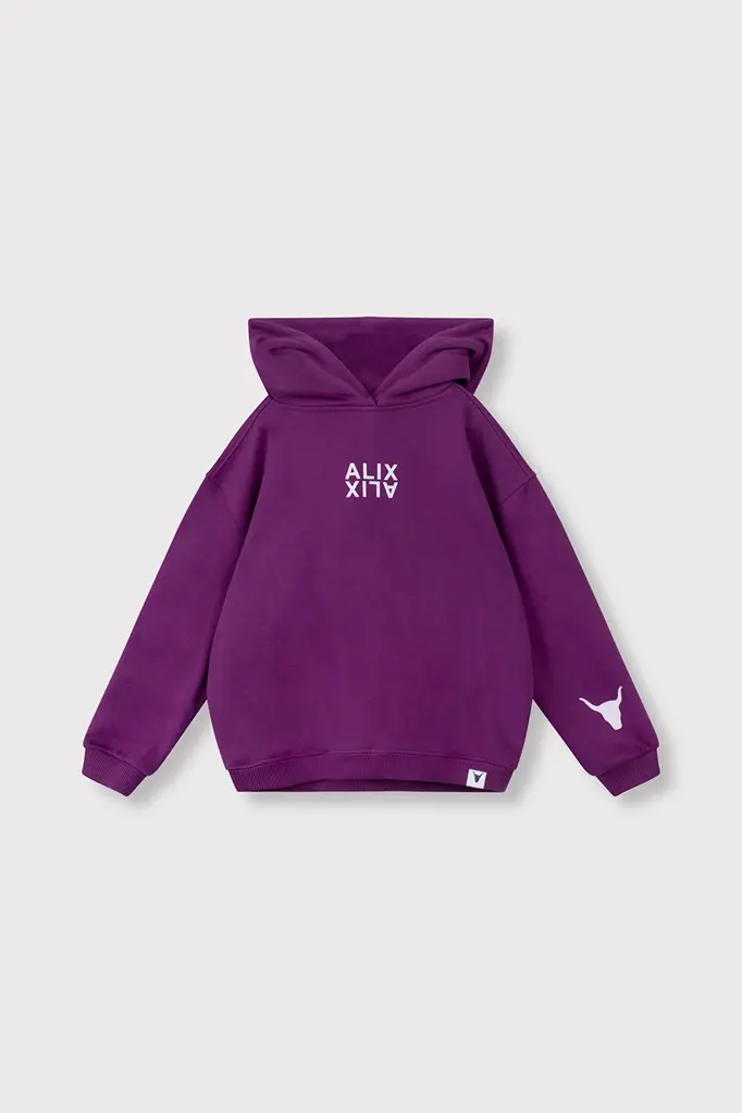 Alix the label Alix mini -kids  Logo hoodie purple magic