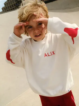 Alix the label Alix mini  Bull sleeve sweater ecru