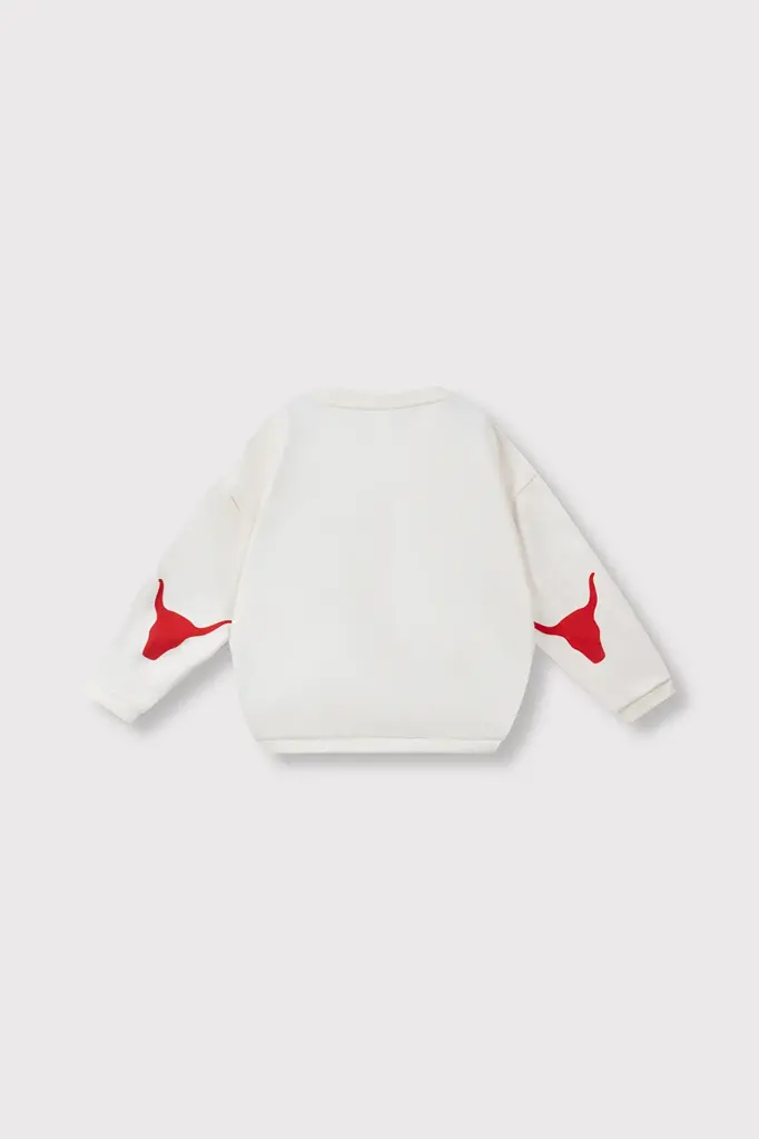 Alix the label Alix mini  Bull sleeve sweater ecru