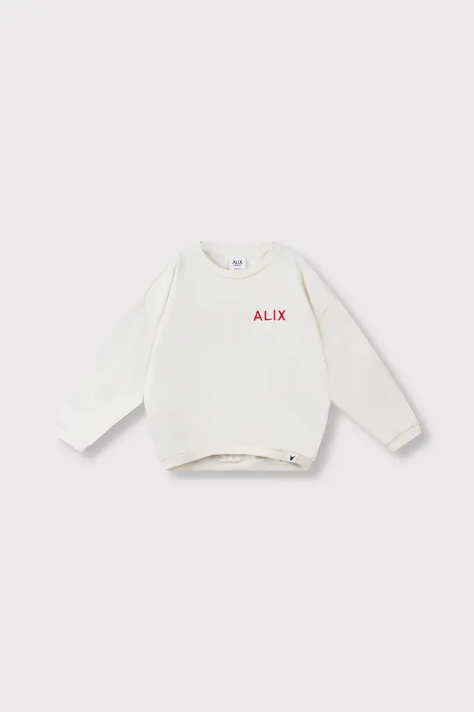 Alix the label Alix mini  Bull sleeve sweater ecru