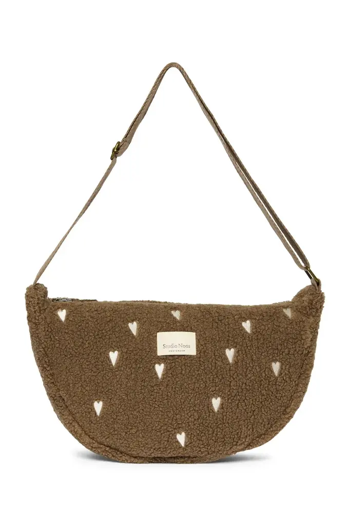 studio noos Studio Noos - adult fanny pack teddy heart  brown