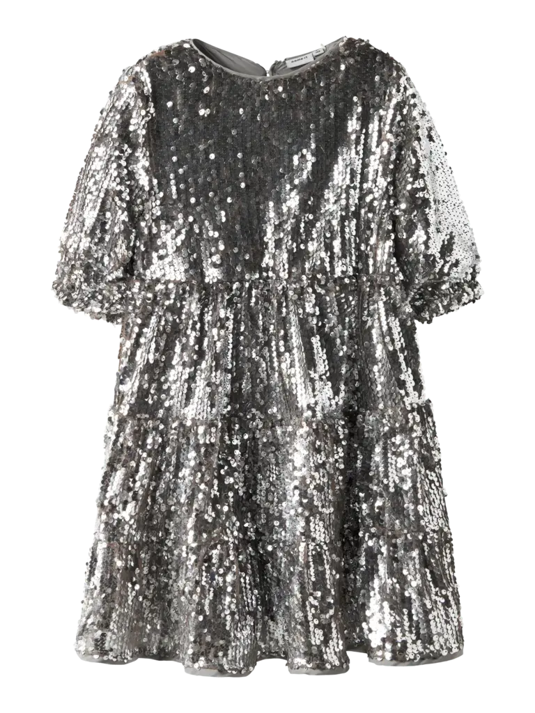 Name It Name it -  Silver glitter dress