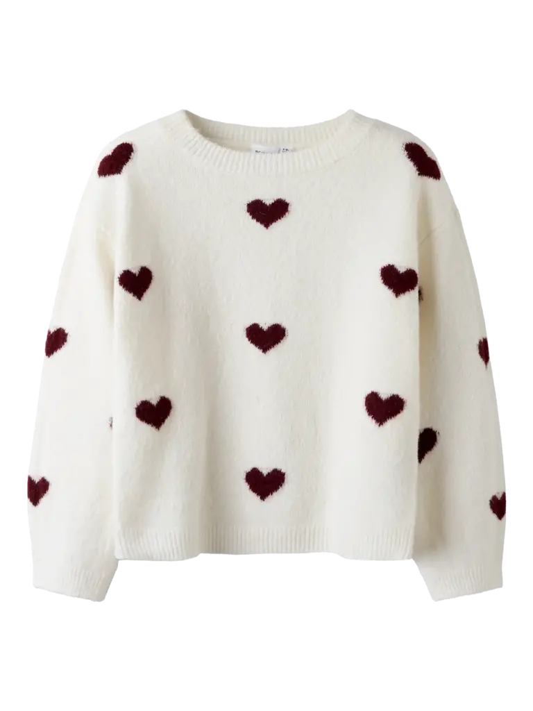 Name It Name it -Cloud Dancer BURGUNDY HEARTS