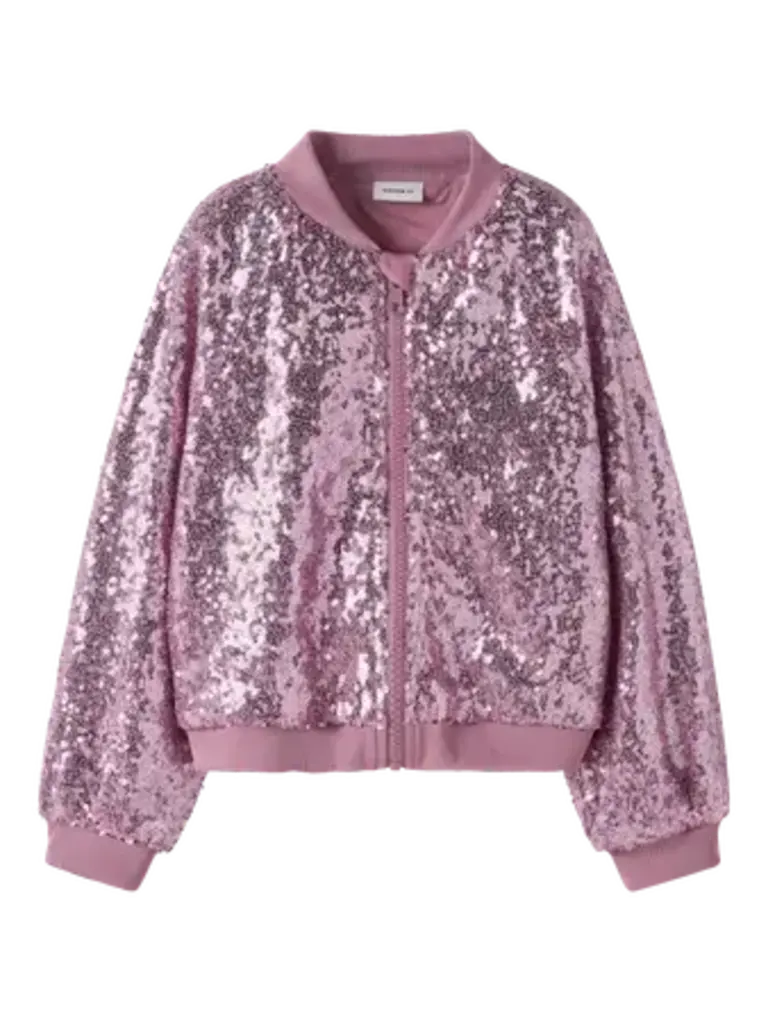 Name It Name it - Glitter bomber Lilac heart