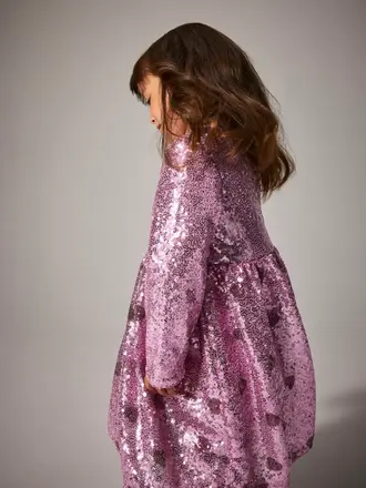 Name It Name it - Glitter dress  Lilac heart Name It Name it - Glitter dress  Lilac heart