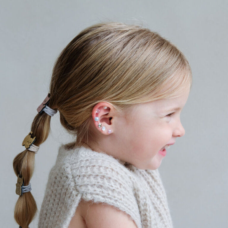 Mimi & Lula Mimi & LulaPINK GEM & PEARL STICK ON EARRINGS