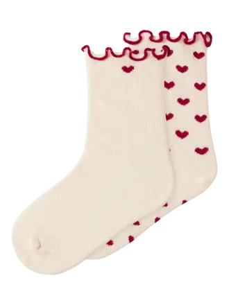 Lil' Atelier Lil atelier - Hartjes sokken 2pack