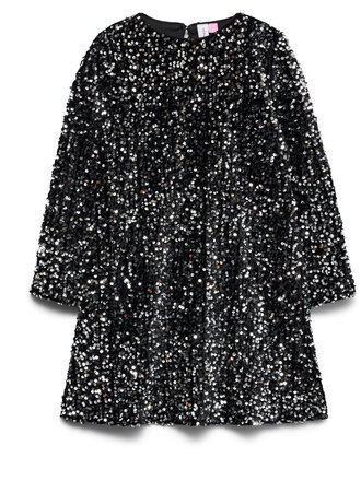 Vero moda girl Vero moda girl - Glitter dress black silver Vero moda girl Vero moda girl - Glitter dress black silver