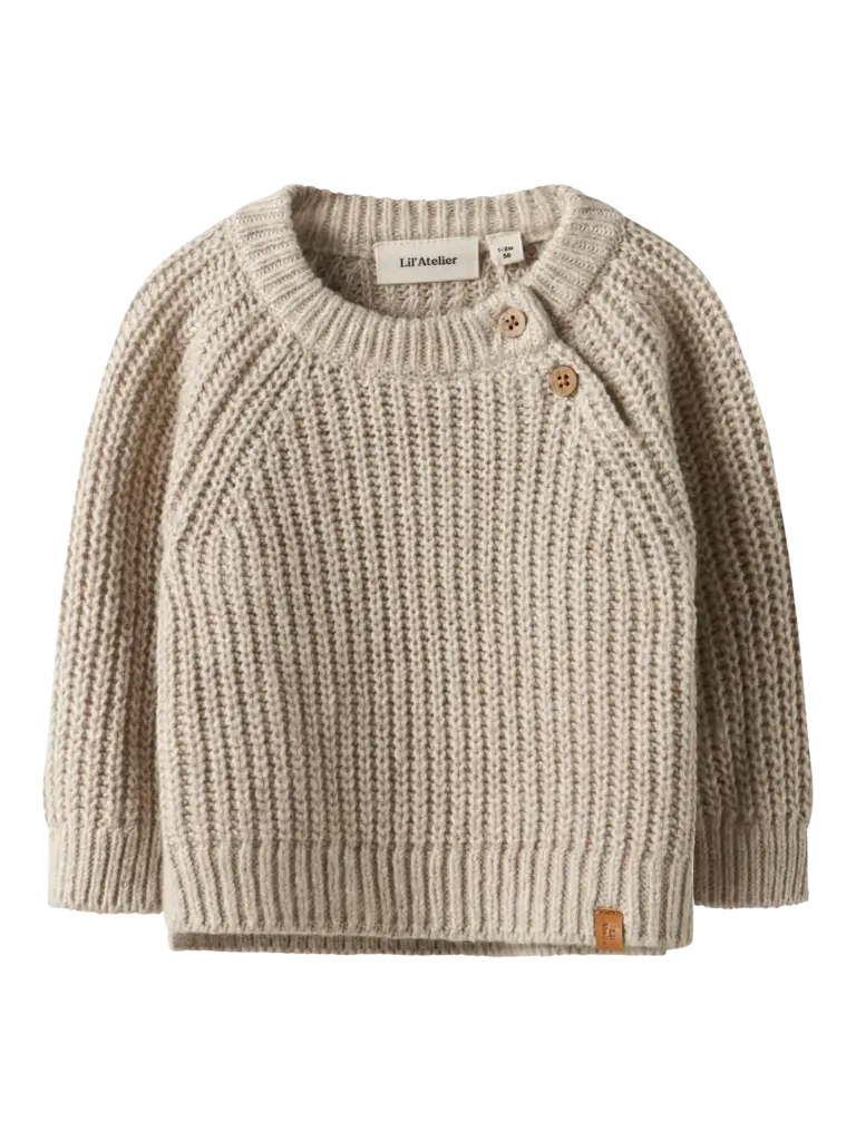 Lil' Atelier Lil Atelier - baby knit Oxford Tan MELANGE