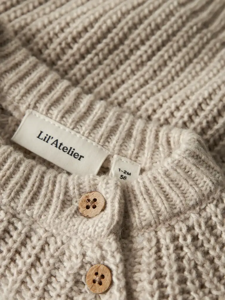 Lil' Atelier Lil Atelier - baby knit Oxford Tan MELANGE