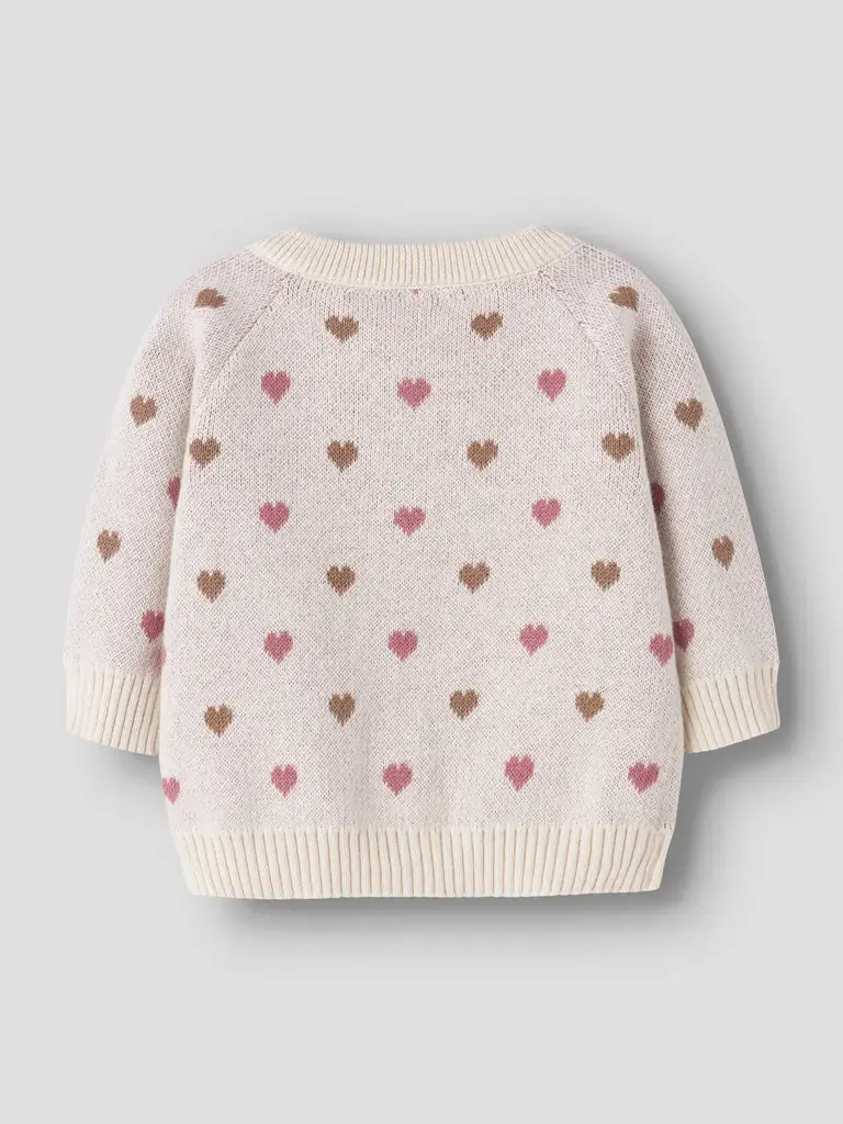 Lil' Atelier Lil Atelier - Hearts knit cardigan baby