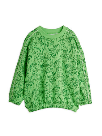 mini rodini Mini rodini -Mini leopard aop sweatshirt  green mini rodini Mini rodini -Mini leopard aop sweatshirt  green